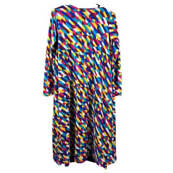 Lularoe Sarah Women's Long Thin Multi-Color Cardigan w/ Pockets - Picture 2 of 7